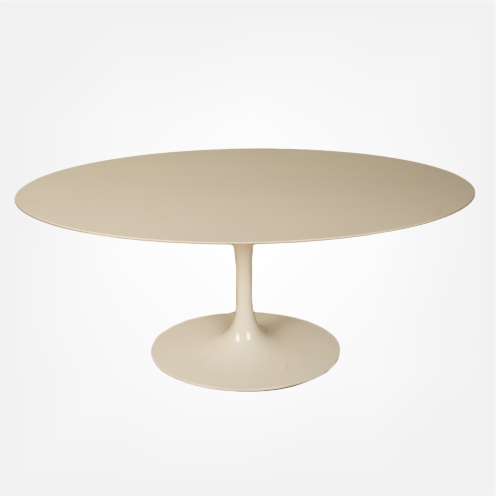 Eero Saarinen oval tulip base dining table