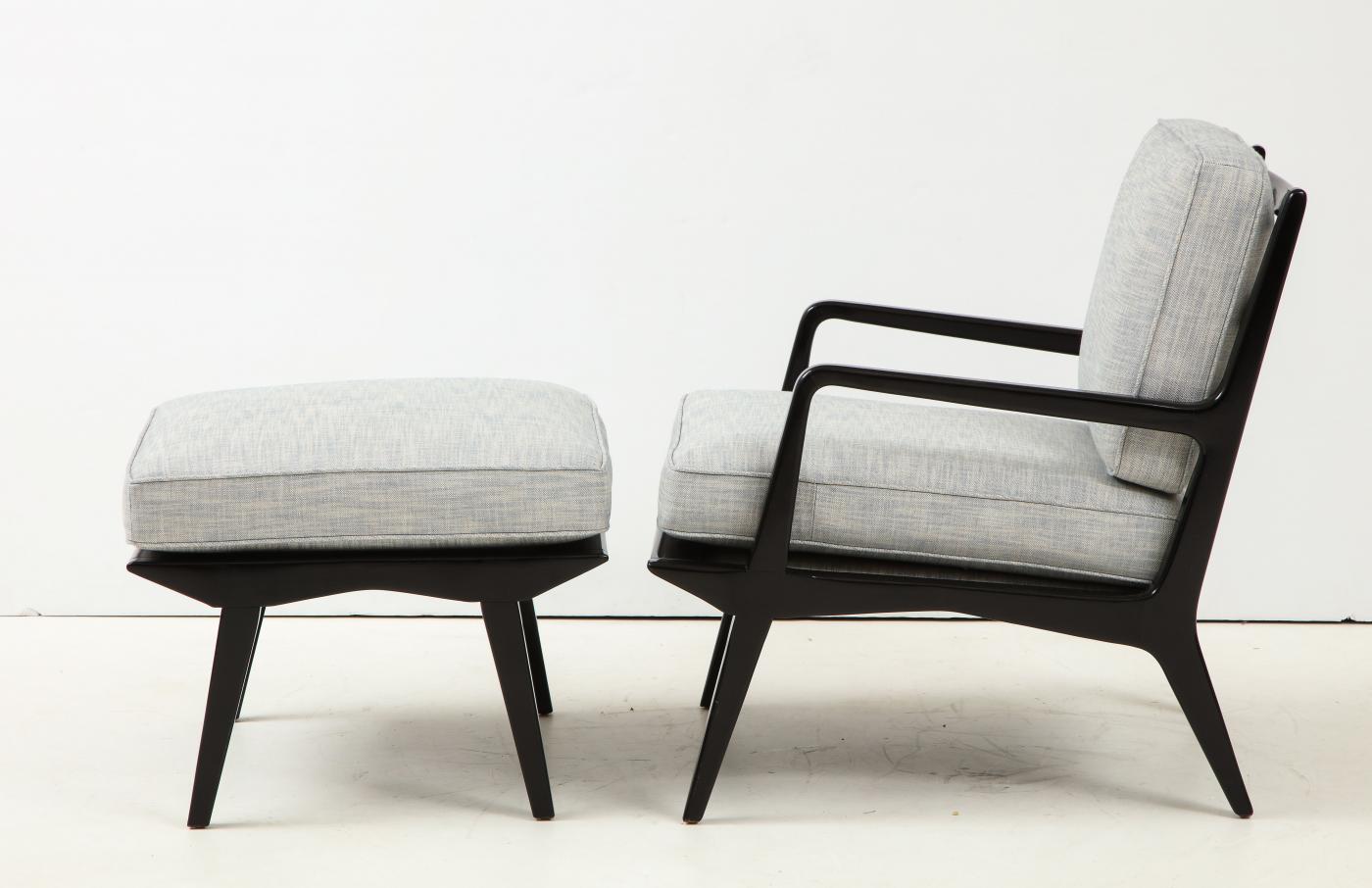 Lounge chair and ottoman. Carlo di Carli for M. Singer & Sons