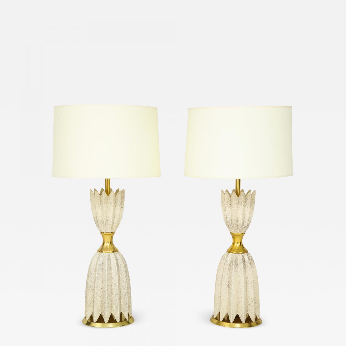 Pair of Ceramic Lamps by Gerald Thurston for Lightolier.