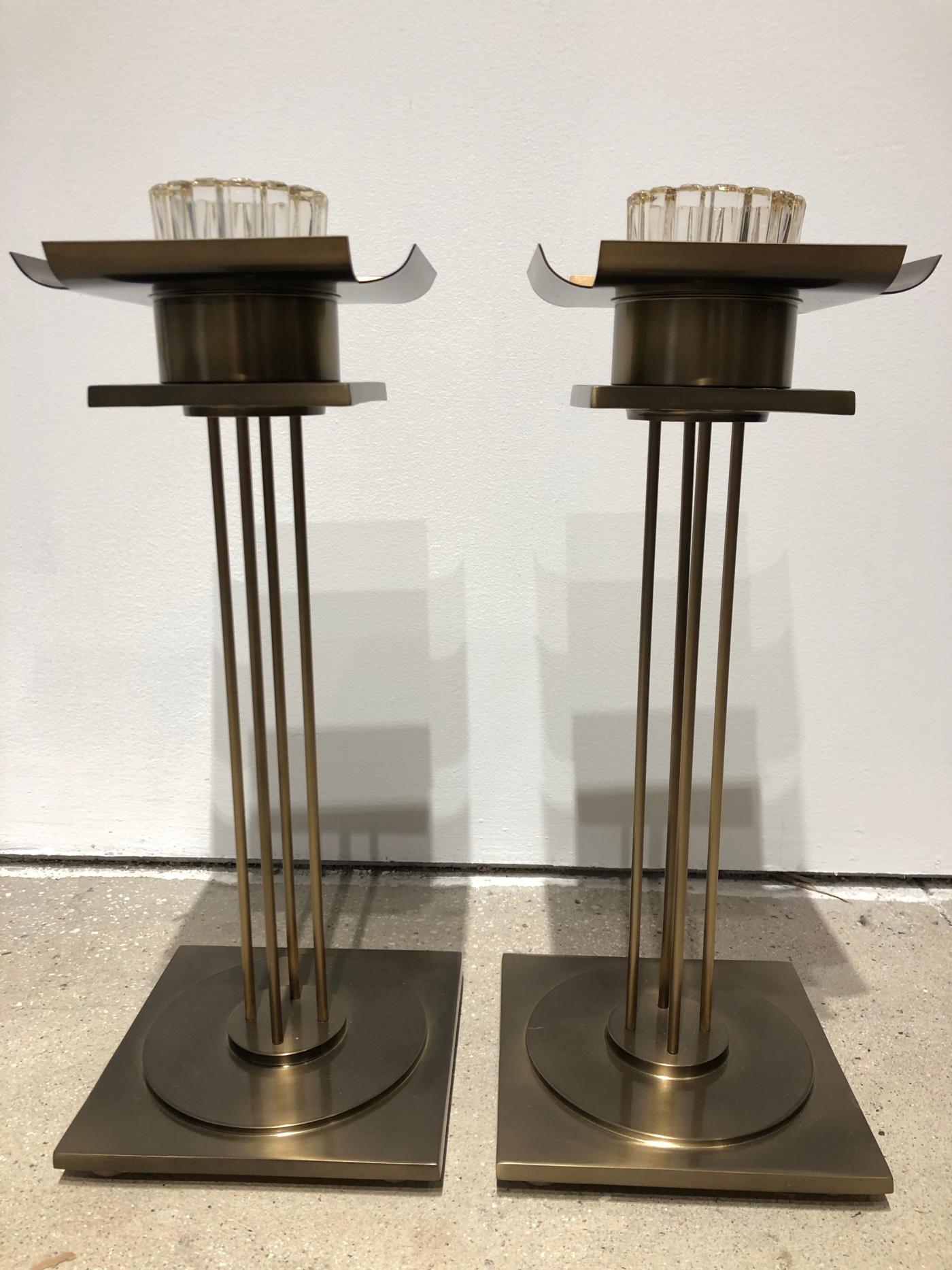 Pair of Mid Century Modern Candle Holders.
