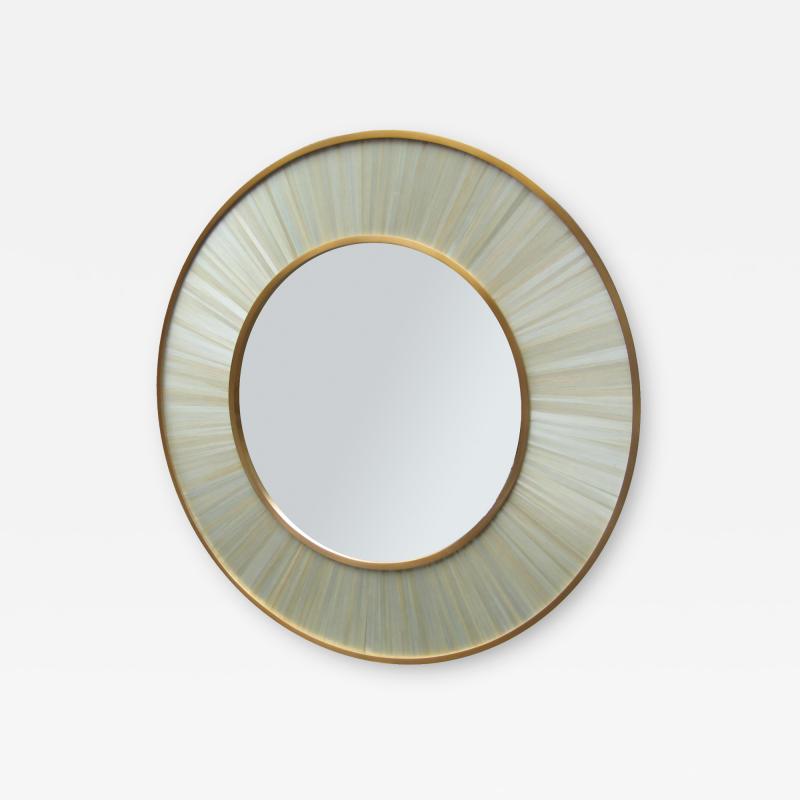 Modernist round mirror of Contemporary design.