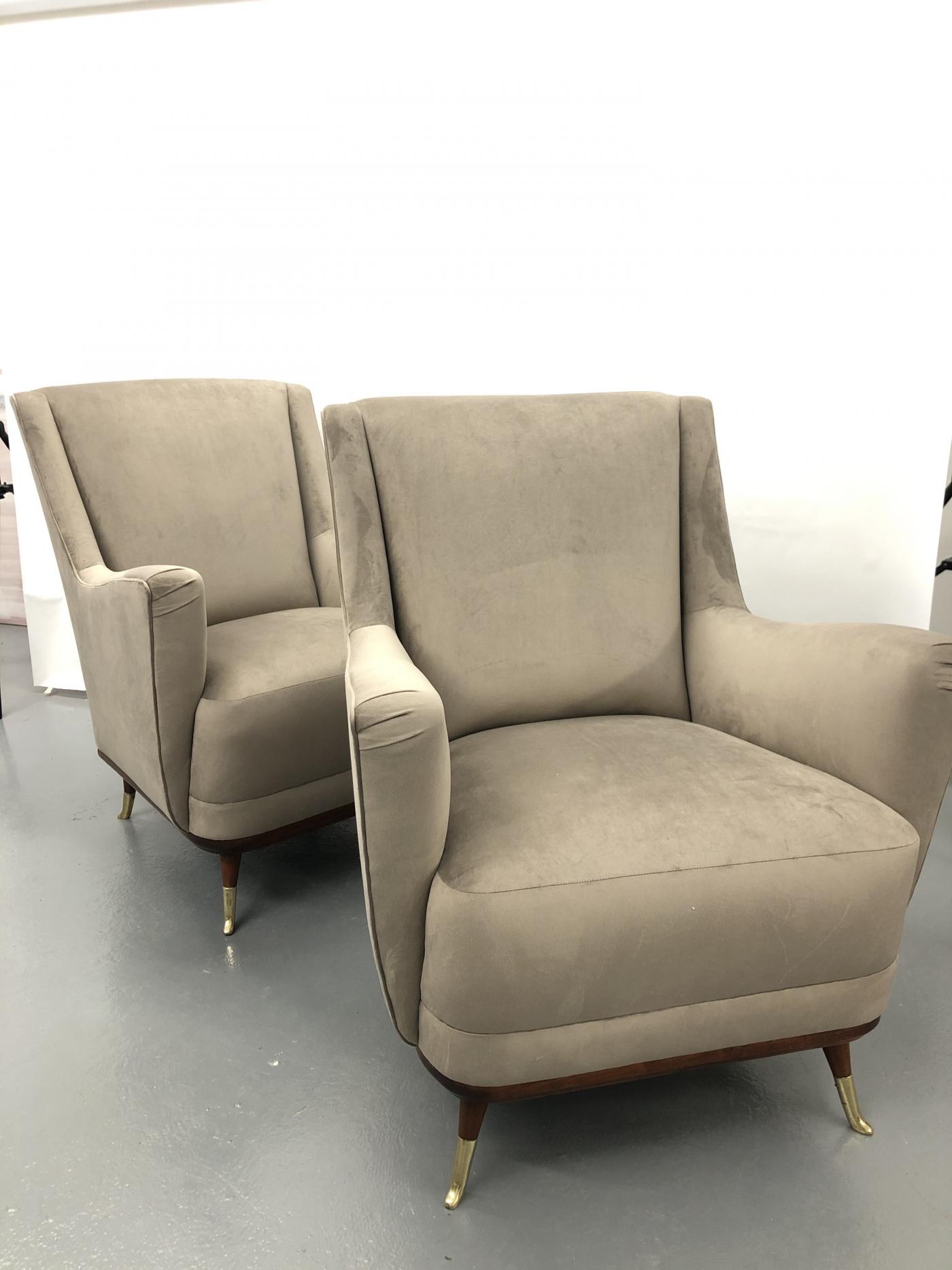 Pair of Mid Century Club Chairs.