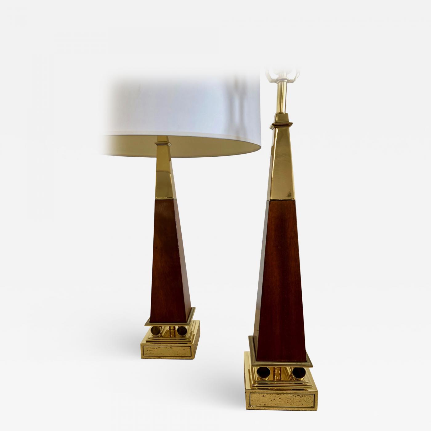 Pair of Obelisk Lamps.
