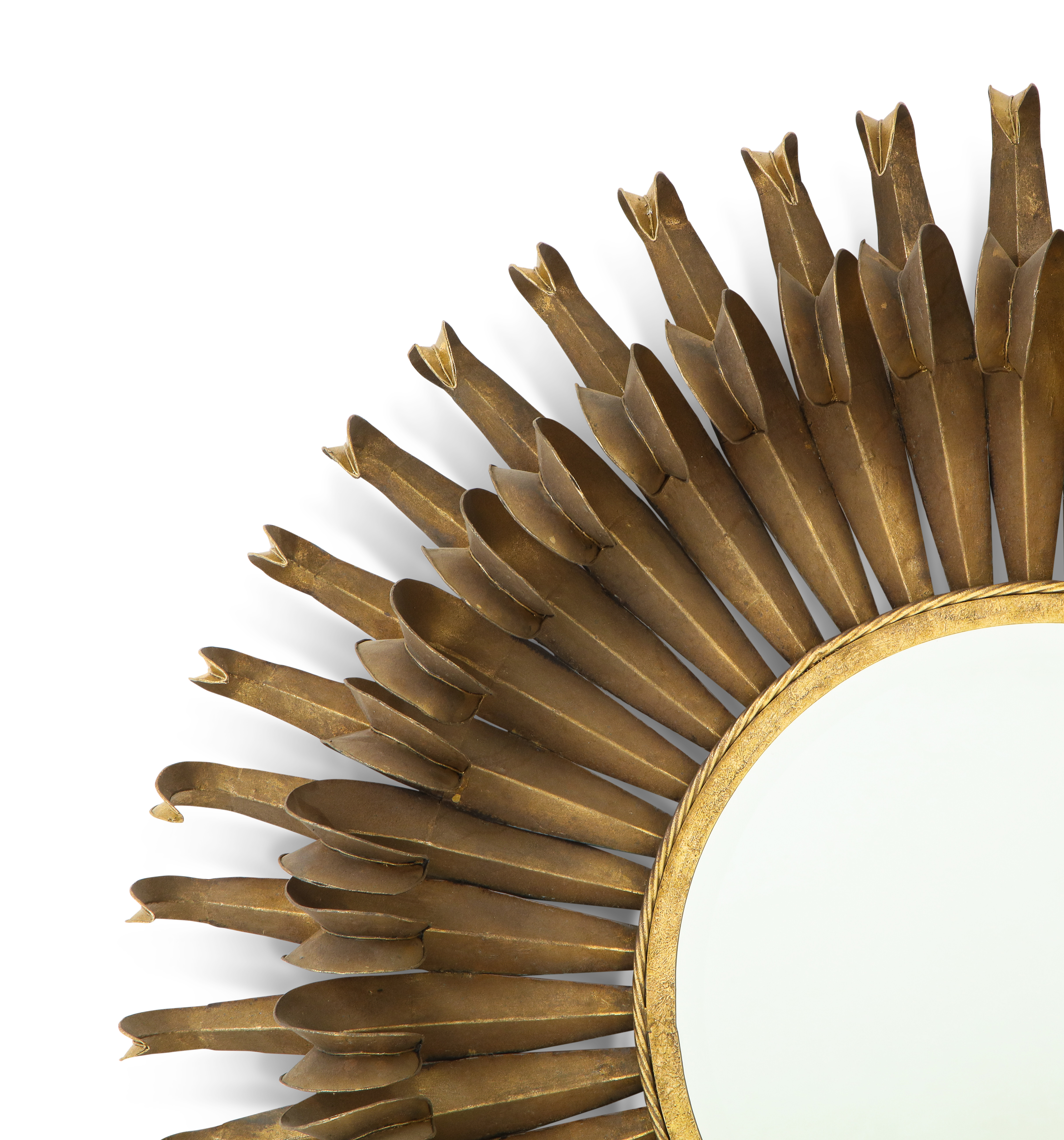A Modernist round mirror