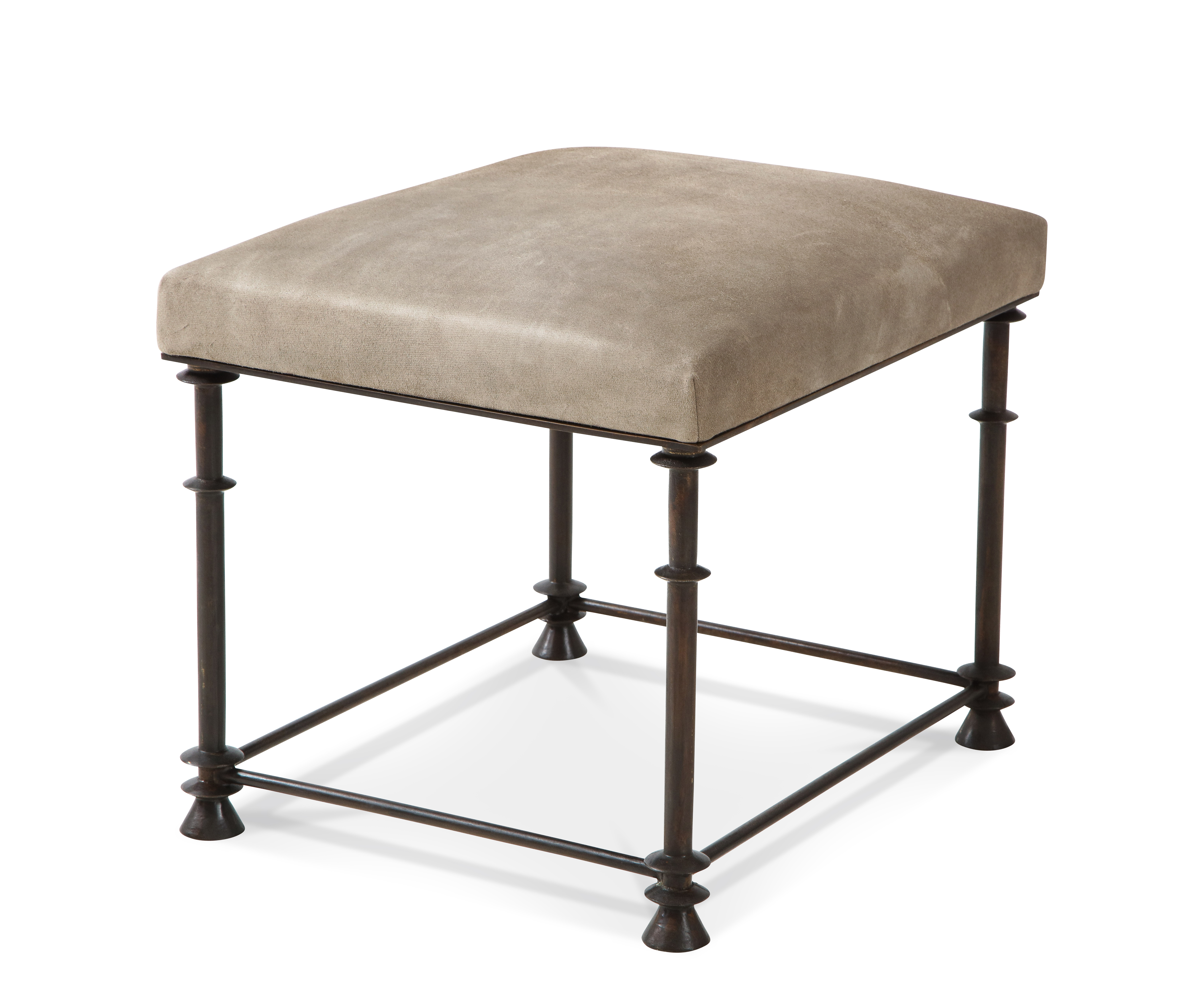  bronze legged stool covered with 
