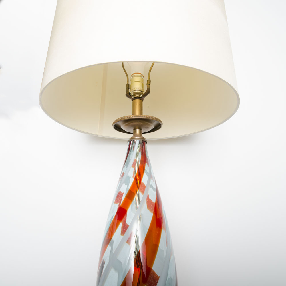 Mid-century modern glass lamp