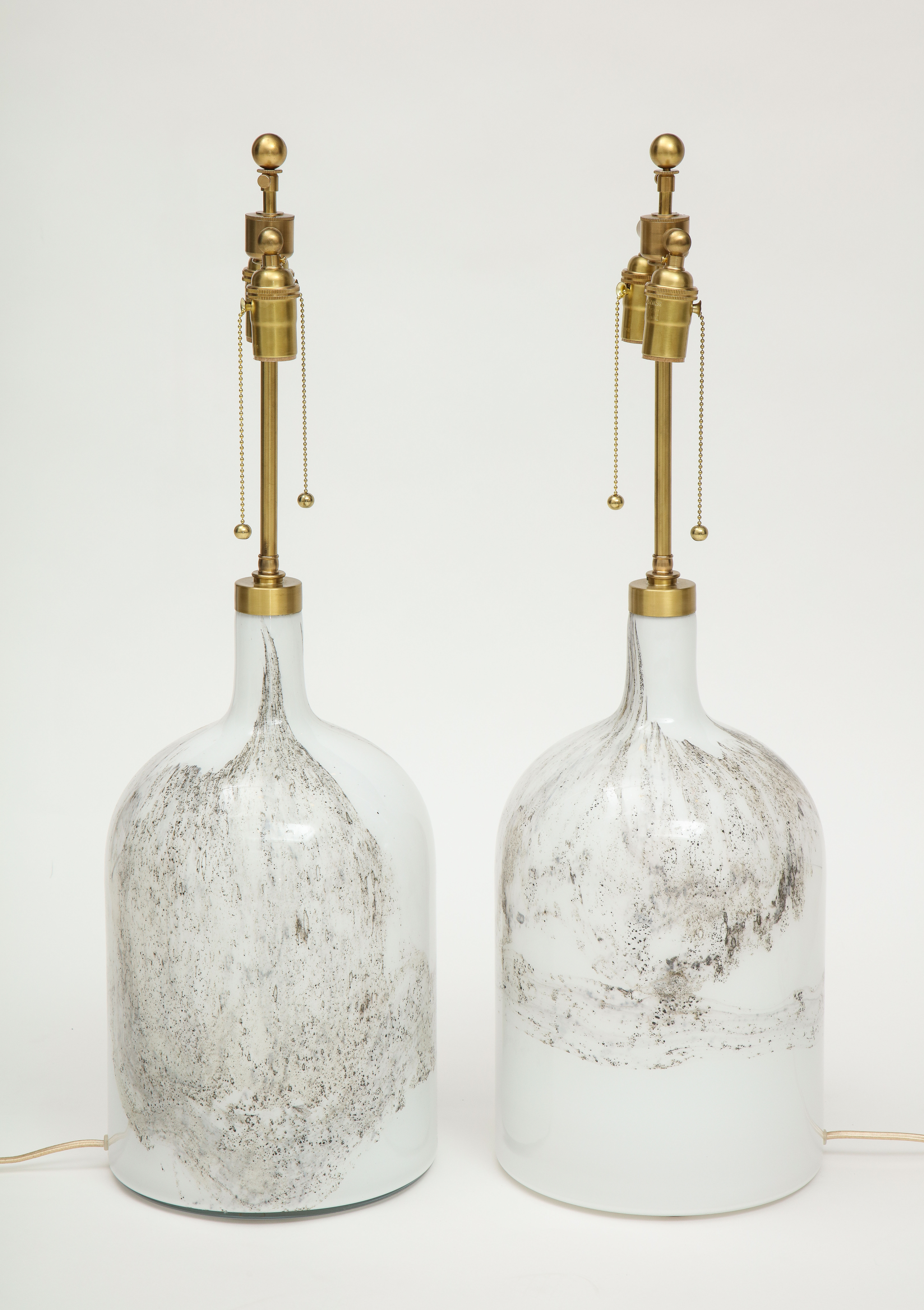Pair of Holmegaard lamps, Designed by Michael Bang