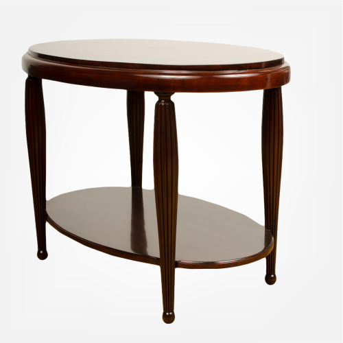 Art deco contemporary table with fluted legs