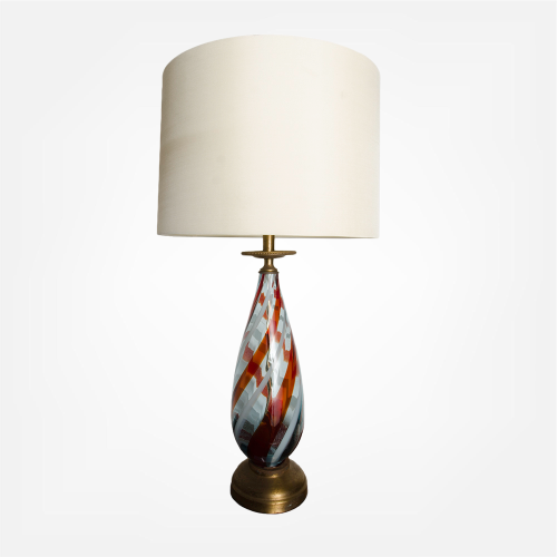 Mid-century modern glass lamp