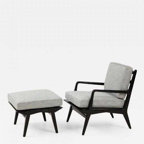 Lounge chair and ottoman. Carlo di Carli for M. Singer & Sons