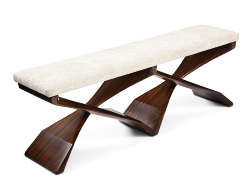 Sculptural Modernist Bench by Newman-Krasnogorov