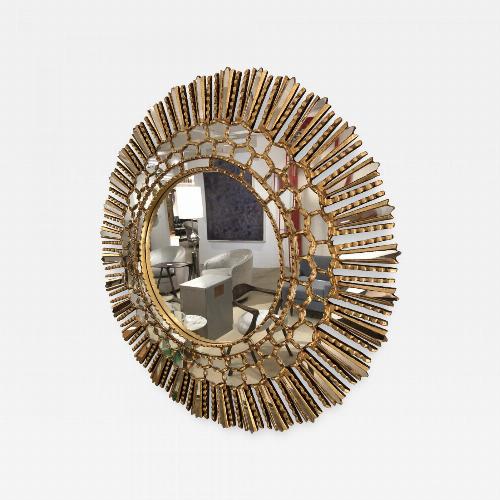 A gilt wood Starburst mirror