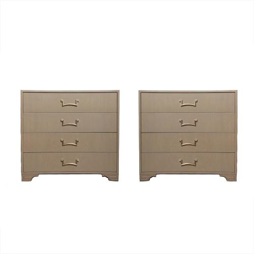 A pair of Modernist dressers designed by Lorin Jackson for Grosfeld House, circa 1950.