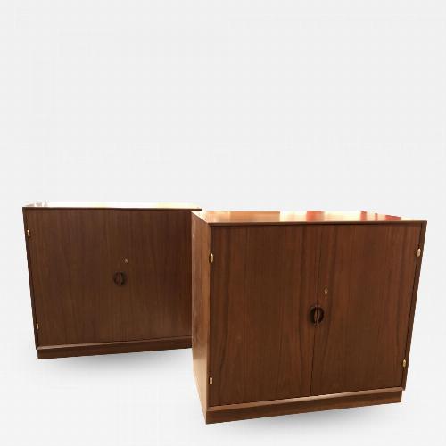 Pair of Mid Century Cabinets by John Stuart Inc. Stamped .
