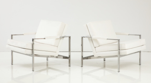 Pair of Milo Baughman Lounge Armchairs