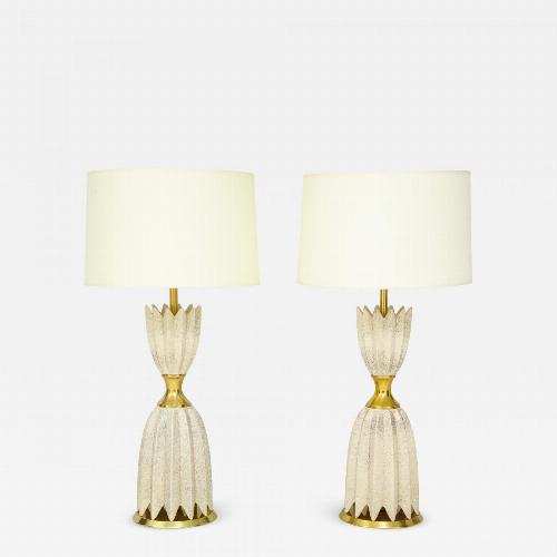 Pair of Ceramic Lamps by Gerald Thurston for Lightolier.