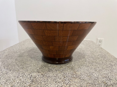 A contemporary "Cone" turned wood bowl by John Enloth.