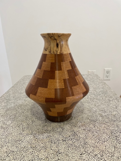 A contemporary "Johari" turned wood bowl by John Enloth.
