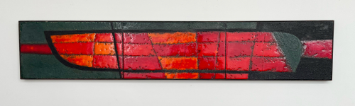 Brutalist Lava Tile Wall Sculpture by Cloutier Frerez 