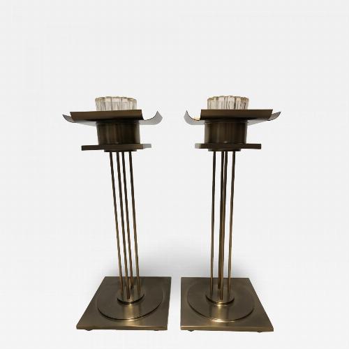 Pair of Mid Century Modern Candle Holders.