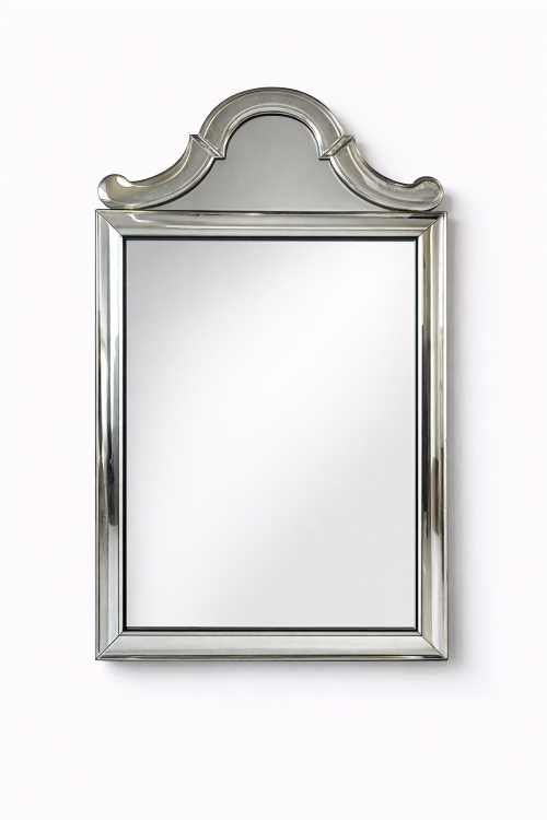 Mid Century Mirror on Cast Glass Frame,  c.1970