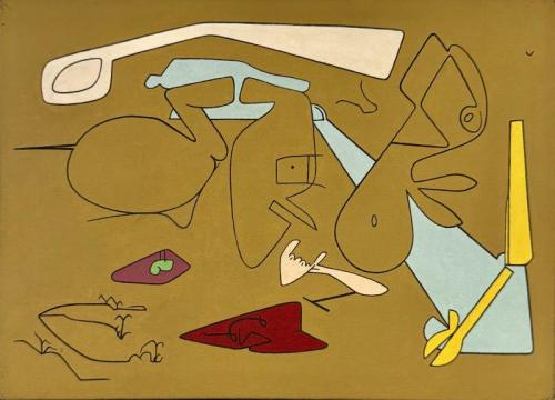 Mid-century painting by Phillip Wilburn. Santa Fe, NM America. 1968