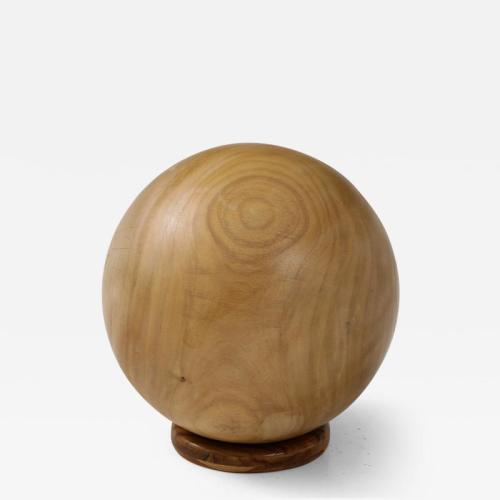 A Modern decorative Sphere. Solid Tropical Wood.