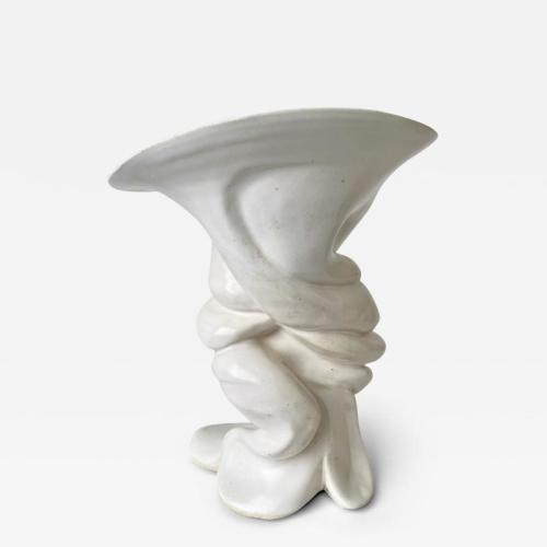 R.A. Pesce Tornado Ceramic Vessel, Ivory Glaze