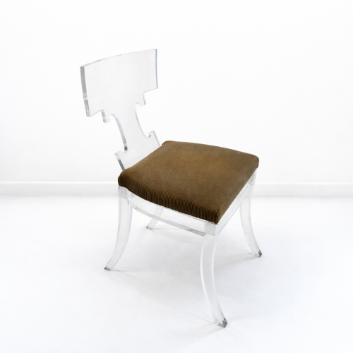 Contemporary Klismos-inspired side chair by CHAHAN Design Gallery, Paris.