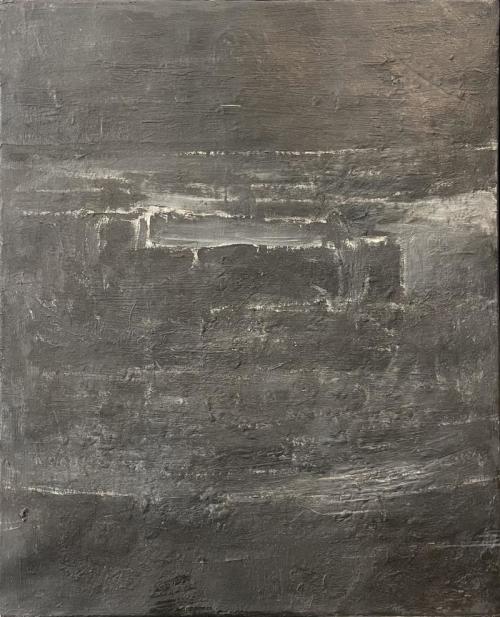 Abstract oil on canvas by Seymour Boardman. America 1955.