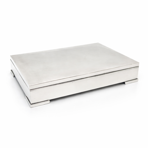 Large Modernist Sterling Silver Box. 