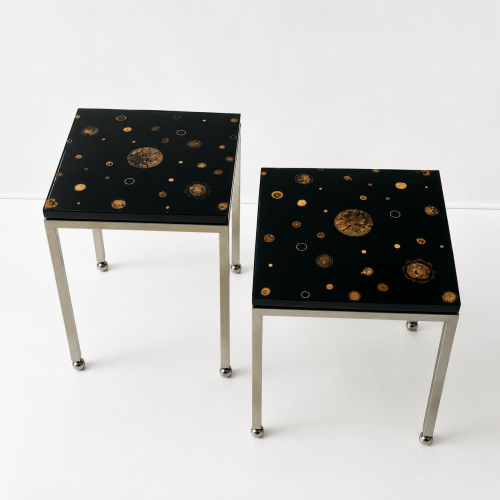 Mid-Century Pair of table with a Custom Top designed and crafted by ABDB Designs