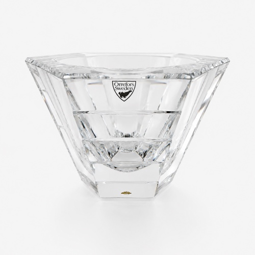 Swedish Orrefors Scala Crystal Bowl By Martti Rytkönen.