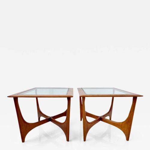 Pair of Silhouette Walnut Side Tables by Adrian Pearsall for Lane, 1960s