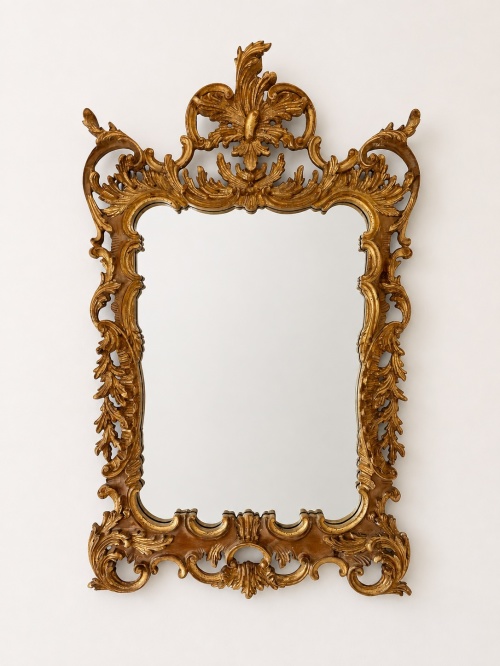 La Barge Italian Giltwood Rococo-Style Wall Mirror, circa 1970. 