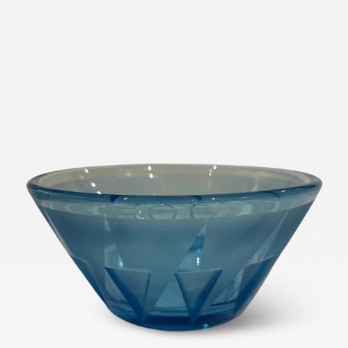 Acid Etched Glass Bowl by Jean Luce. France 1930's.