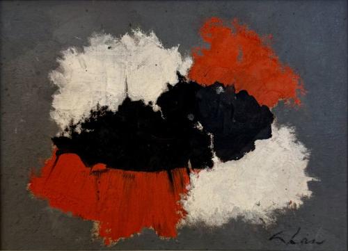 Abstract Painting, Oil on canvas by Charles Green Shaw. NY 1963.
