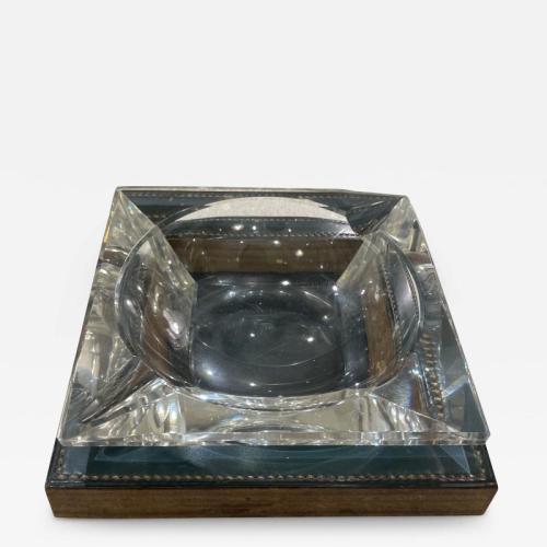 Crystal vide poche & ashtray. Dupré-Lafon designed for Hermes.