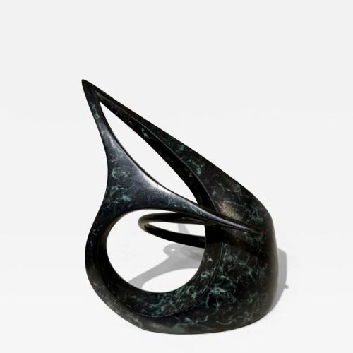 Abstract bronze sculpture. Signed “C Strain 18/20 00” America 2000