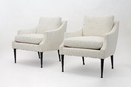 Pair Mid Century Modern Arm Chairs by Karpen