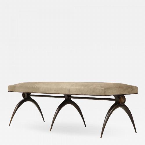 A Contemporary Banquette, designed by Marie Guerin. Solid Bronze