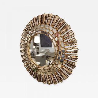 A gilt wood Starburst mirror