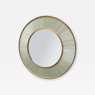 Modernist round mirror of Contemporary design.